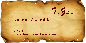 Tasner Zsanett névjegykártya