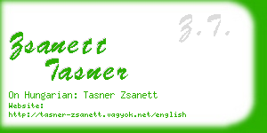 zsanett tasner business card